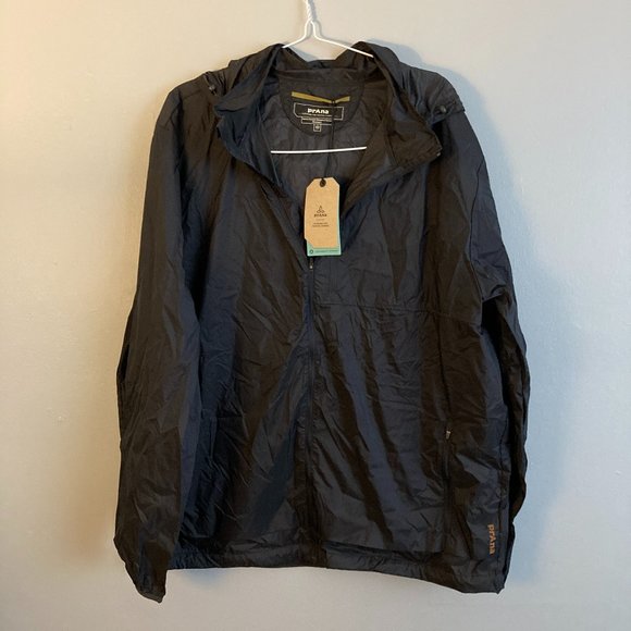 Prana Men’s Raincoat Range Jacket Charcoal Size XXL - Picture 1 of 5